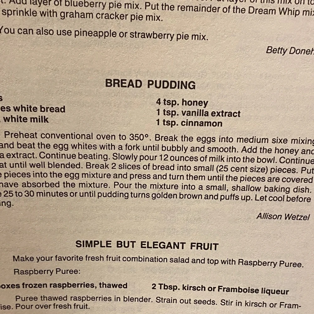 Allegheny Eats 1987 community Recipe Book